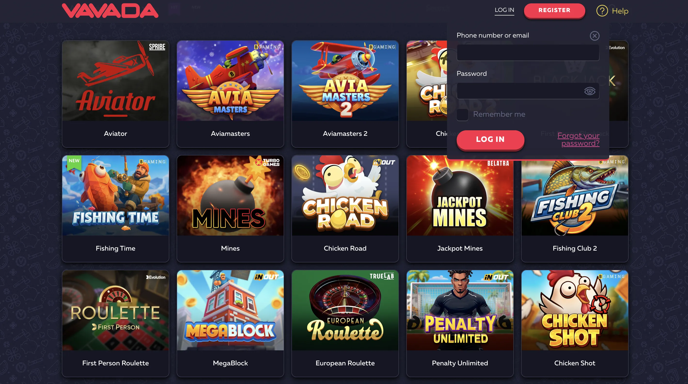 Vavada casino bonus code registreerimine ja sisselogimine