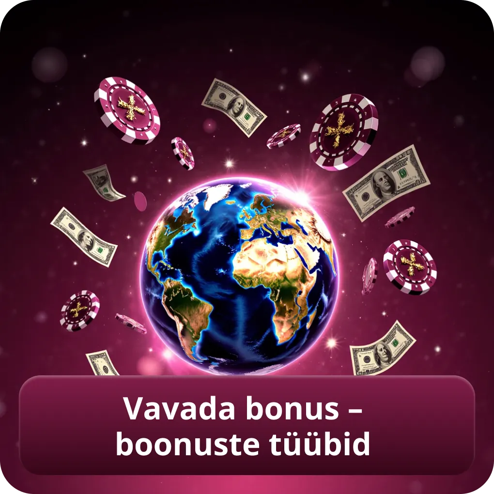Vavada bonus – boonuste tüübid